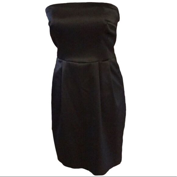 Express Design Strapless Black Dress Size 4 - Picture 1 of 6